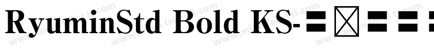 RyuminStd Bold KS字体转换